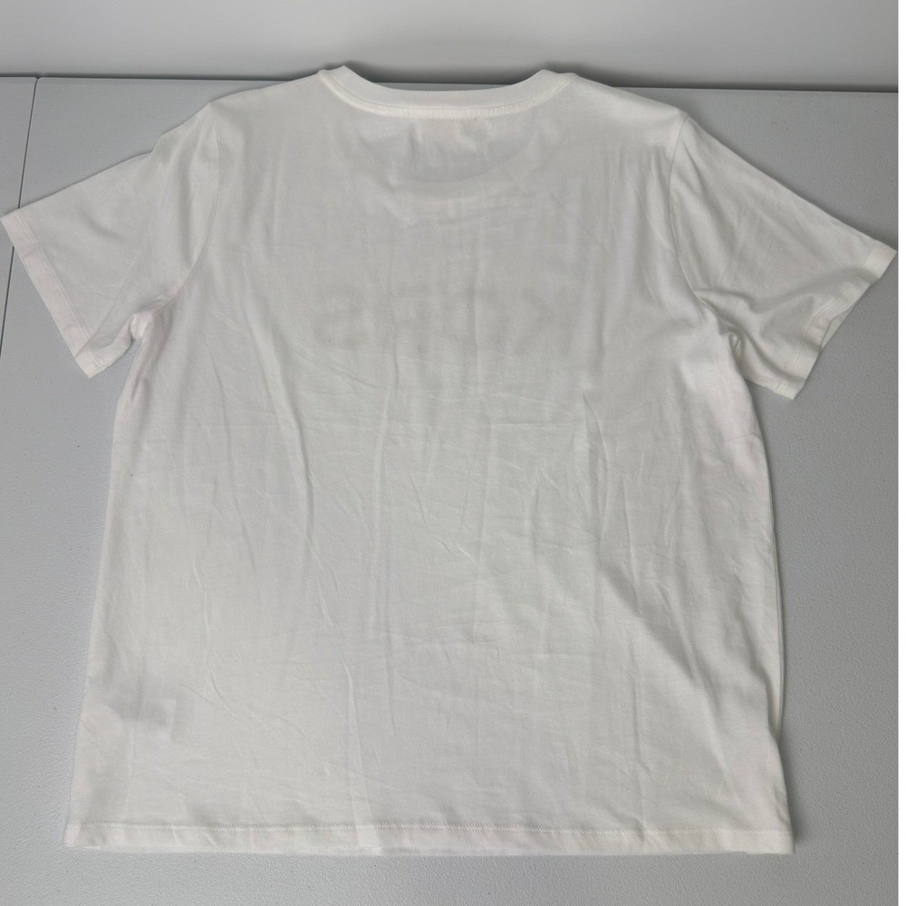 Michael Kors Womens White Studded Grommet KORS Logo T-Shirt Short Sleeve Size L - Picture 3 of 7
